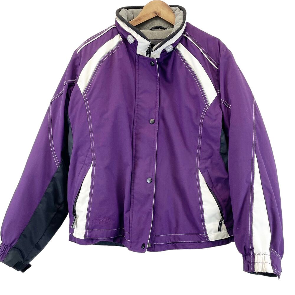 Choko Design Snowmobile Ski Jacket Womens XL Colorblock Sporty Retro Winter‎
